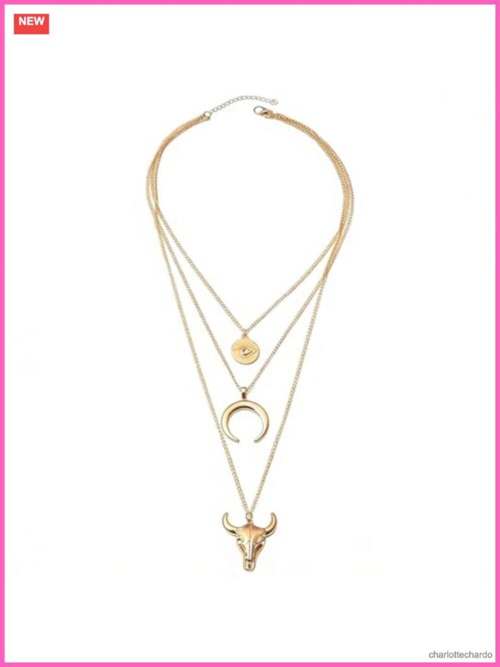 Boho Layered Necklace Vintage Cowboy Cowgirl Western Necklaces
